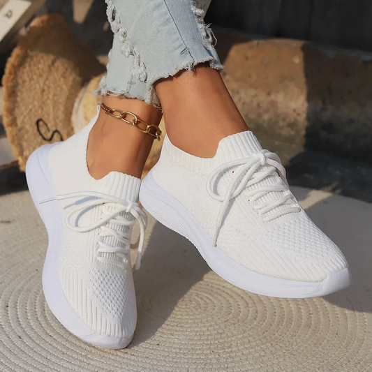 Women's Breathable Knit Sneakers Lightweight Casual - 
Fashinoza