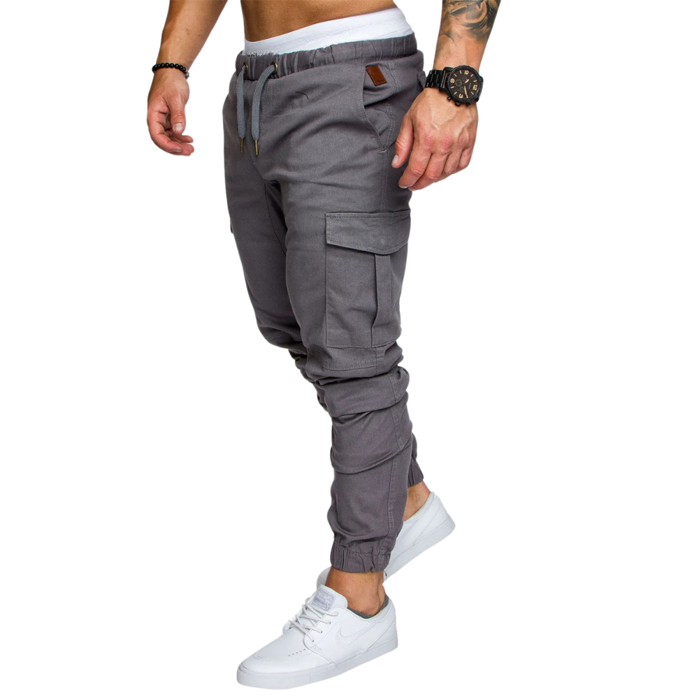 Men's Cargo Joggers Multi-Pocket Cotton