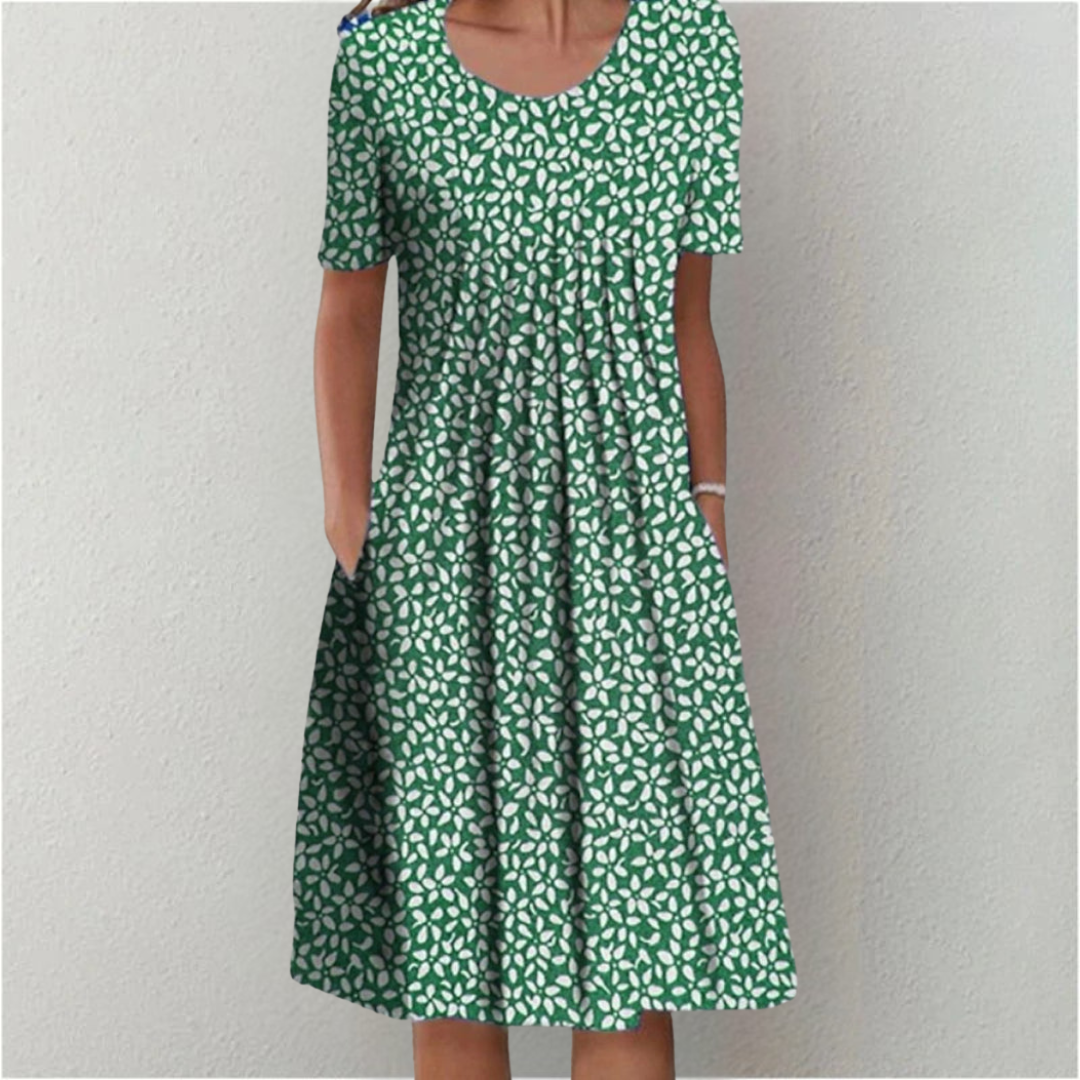 Women's Floral Pleated Dress