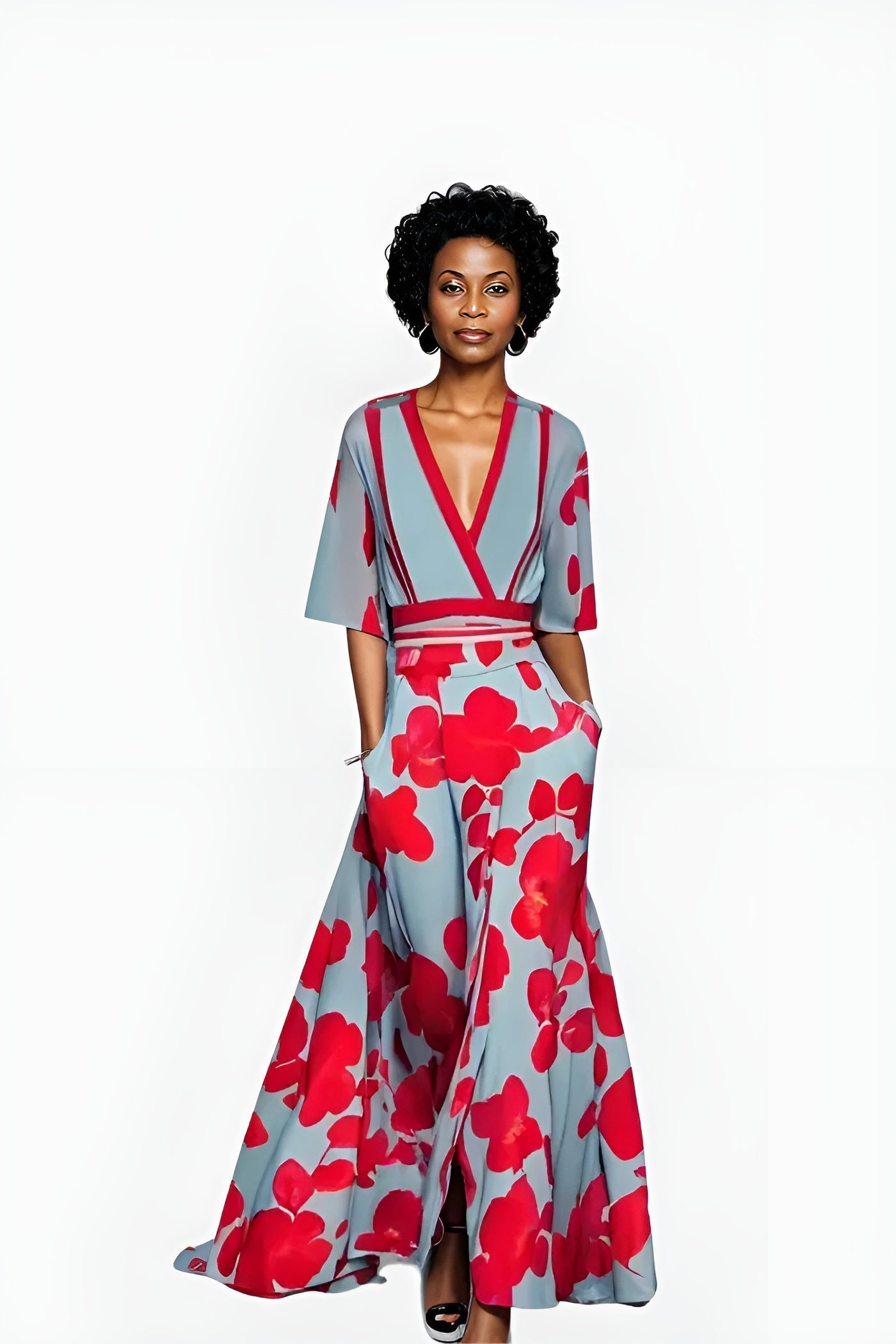 Women's Floral Wrap Dress
