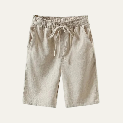 Men's Linen Beach Shorts Lightweight - Fashinoza
