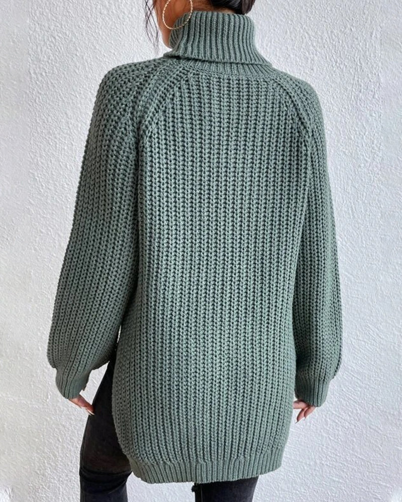 Women's Relaxed Fit Knit Turtleneck Sweater