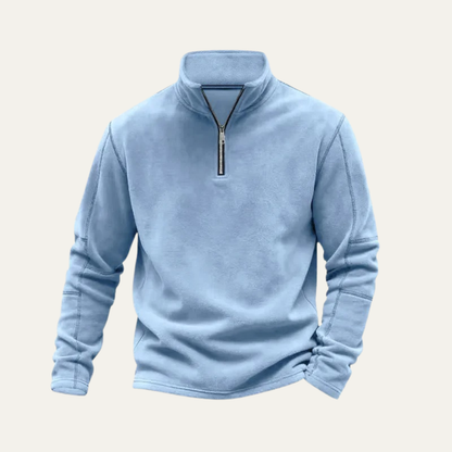 Vesuvius Men's Fleece Quarter Zip Sweater Warm - Fashinoza