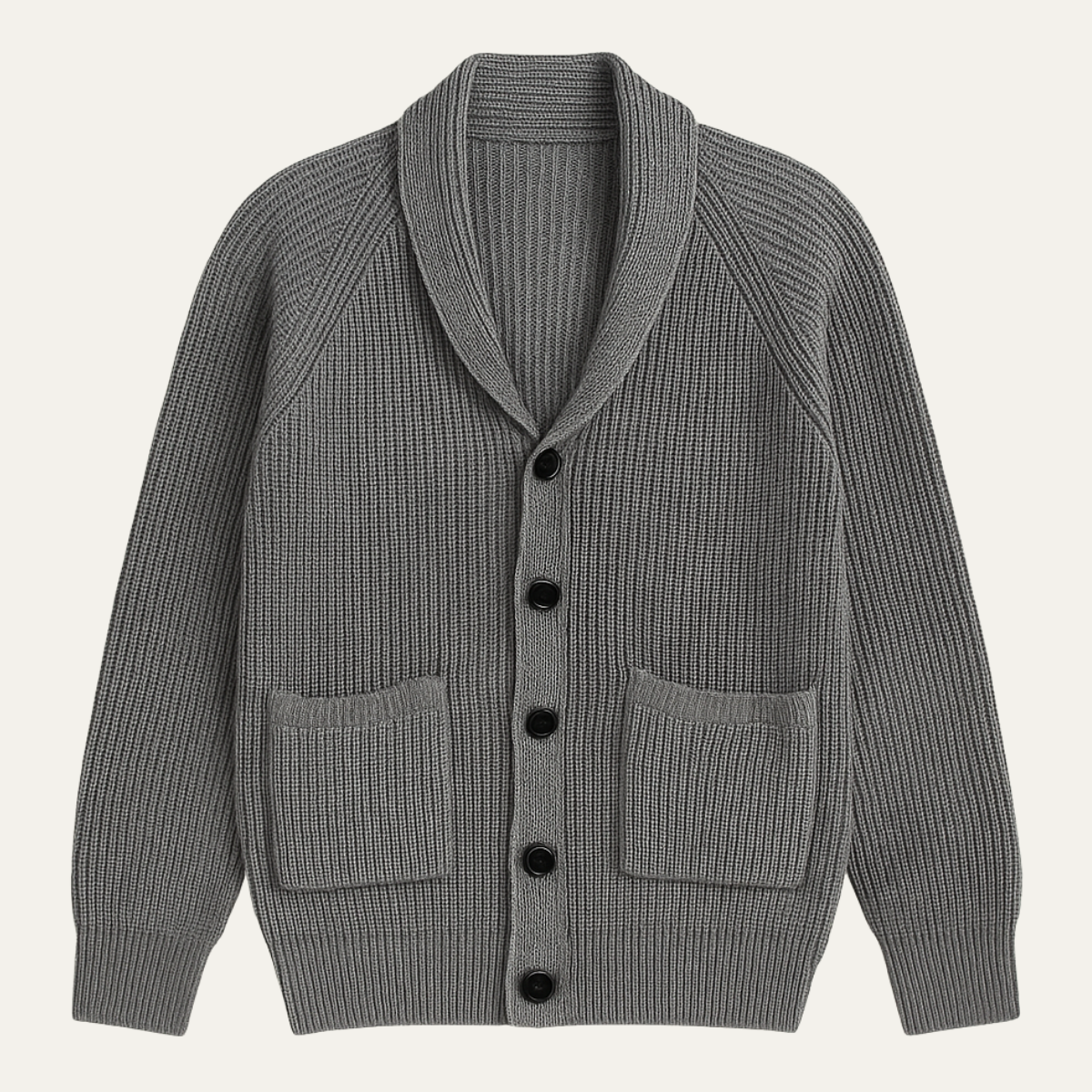Men's Knitted Cardigan Shawl Collar Button Up - Fashinoza