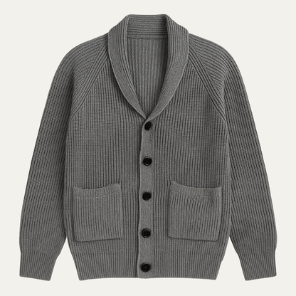 Men's Knitted Cardigan Shawl Collar Button Up - Fashinoza