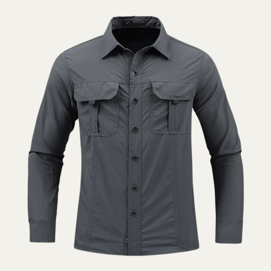 Montbrook Men's Tactical Cargo Shirt Multi Pocket - Fashinoza