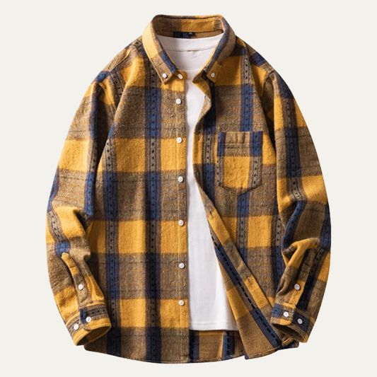 Men's Plaid Flannel Shirt Lightweight - Fashinoza