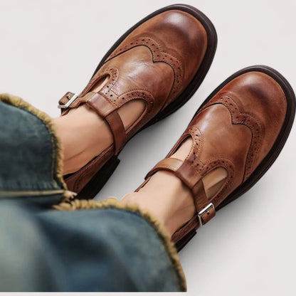 Women's Chunky Mary Jane Shoes Closed Toe - Fashinoza
