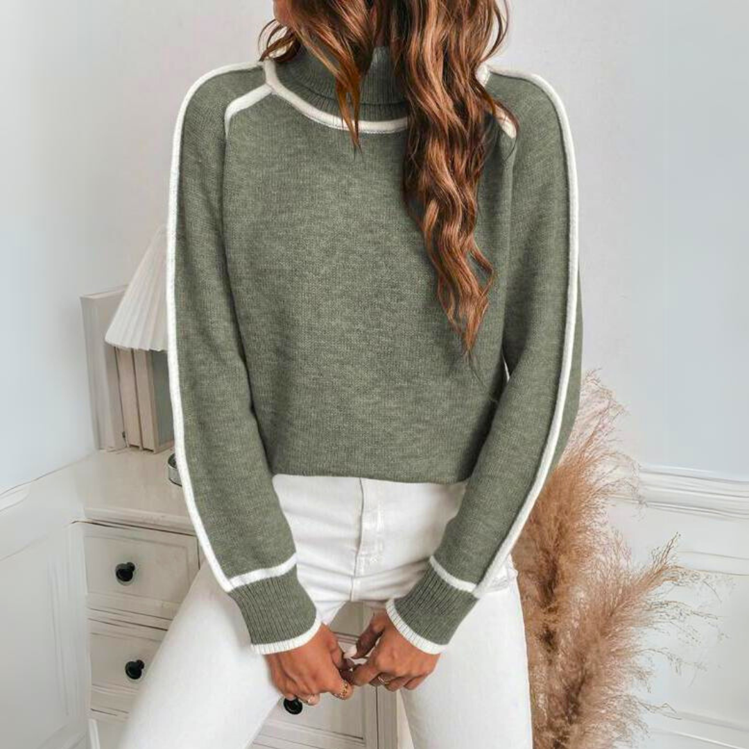 Addison | Women’s Summer Turtleneck Long Sleeve Sweater