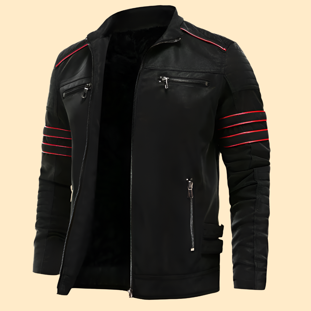 Men's Leather Jacket Luxe Brown - Fashinoza