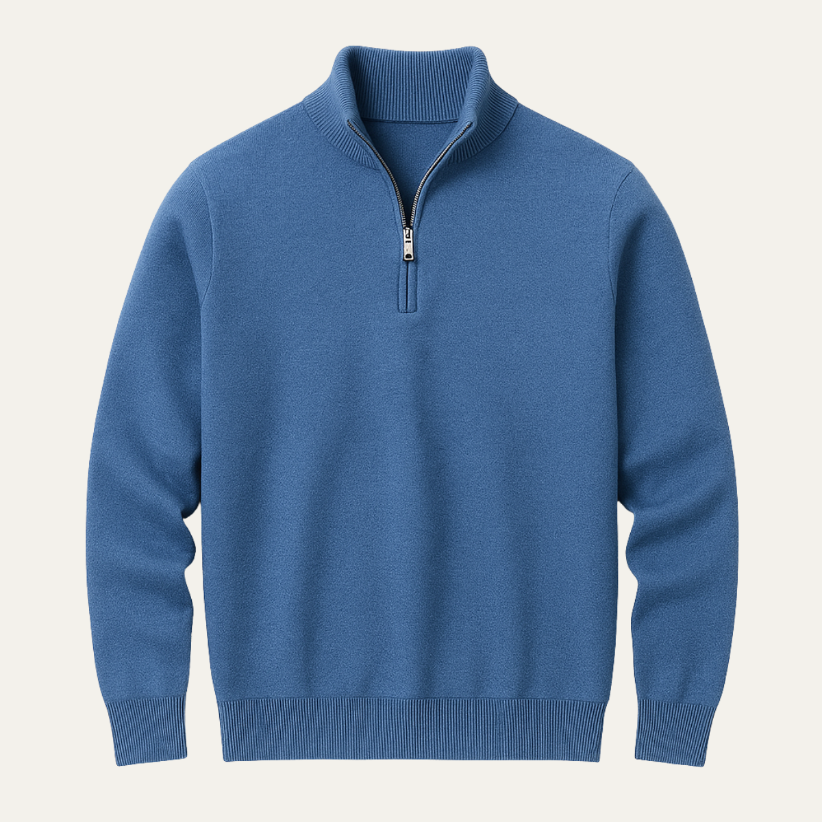 Men's Soft Knit Cotton Sweater Half Zip Casual - Fashinoza