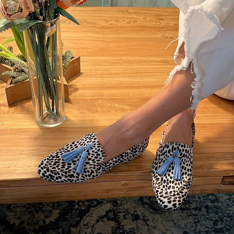 Women's Dot Loafer Shoes - 
Fashinoza