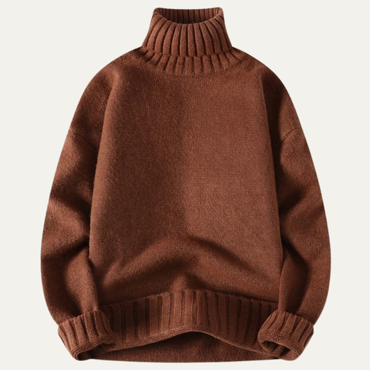 Men's Soft Knit Turtleneck Sweater Warm - Fashinoza