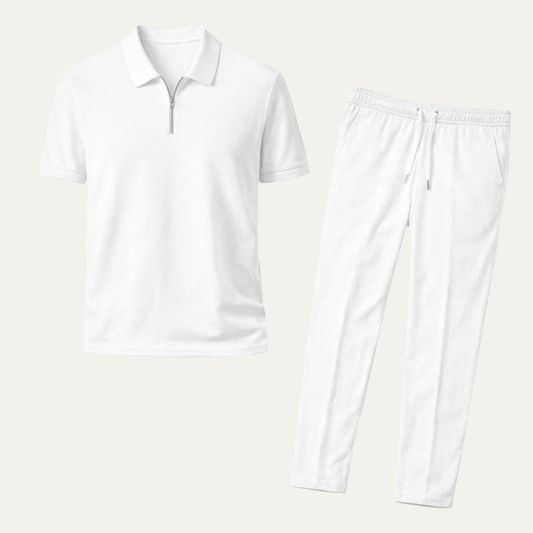 Men's Casual Lounge Shorts Set Cotton - Fashinoza