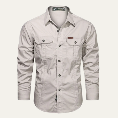 Men's Cotton Cargo Shirt - Fashinoza