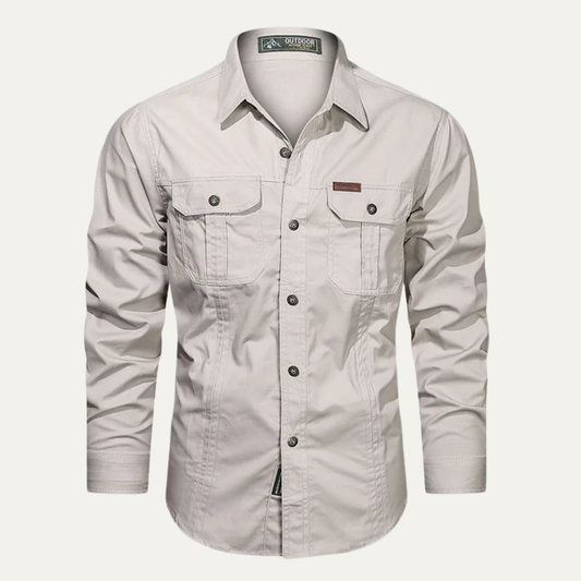 Men's Cotton Cargo Shirt - Fashinoza