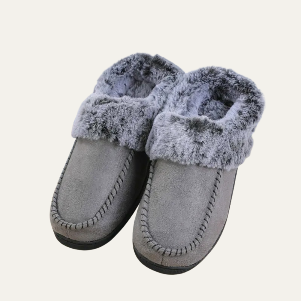 Men's Fur Lined Winter Slippers - Fashinoza