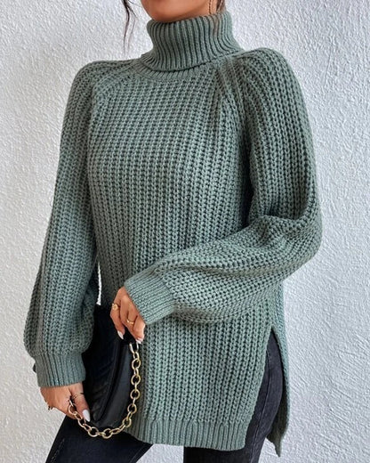 Women's Relaxed Fit Knit Turtleneck Sweater