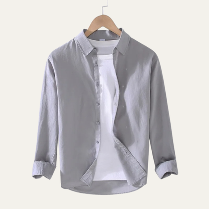 Men's Linen Cotton Casual Shirt - Fashinoza