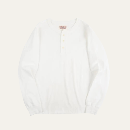 Men's Cotton Casual Henley Shirt - Fashinoza