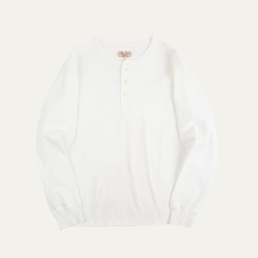 Men's Cotton Casual Henley Shirt - Fashinoza