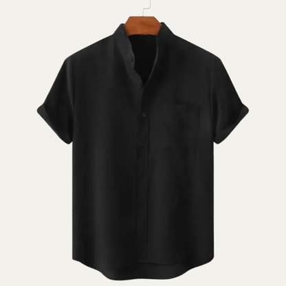 Men's Oversized Cotton Linen Beach Shirt - Fashinoza