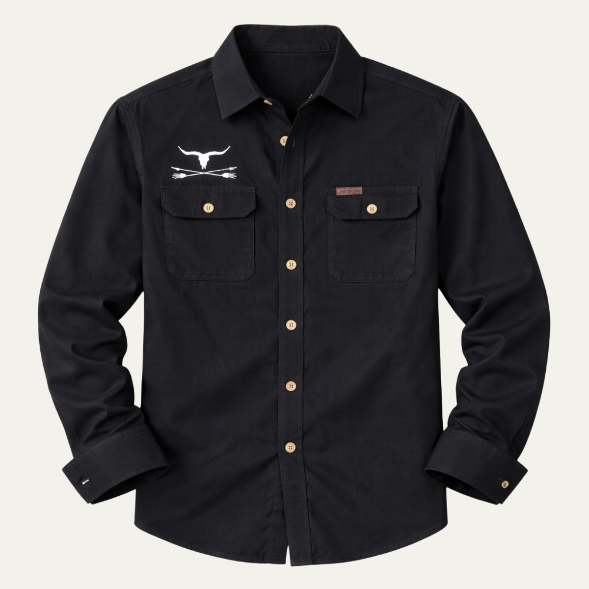 Men's Western Cowboy Print Shirt Casual Cotton - Fashinoza