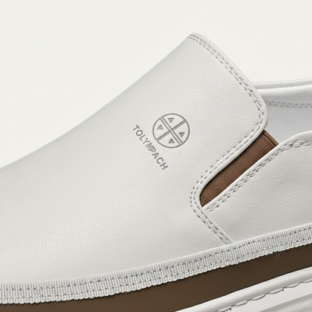 Men's Slip On Shoes Leather Casual Brown