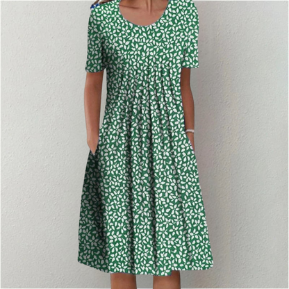 Women's Floral Casual Dress With Pockets