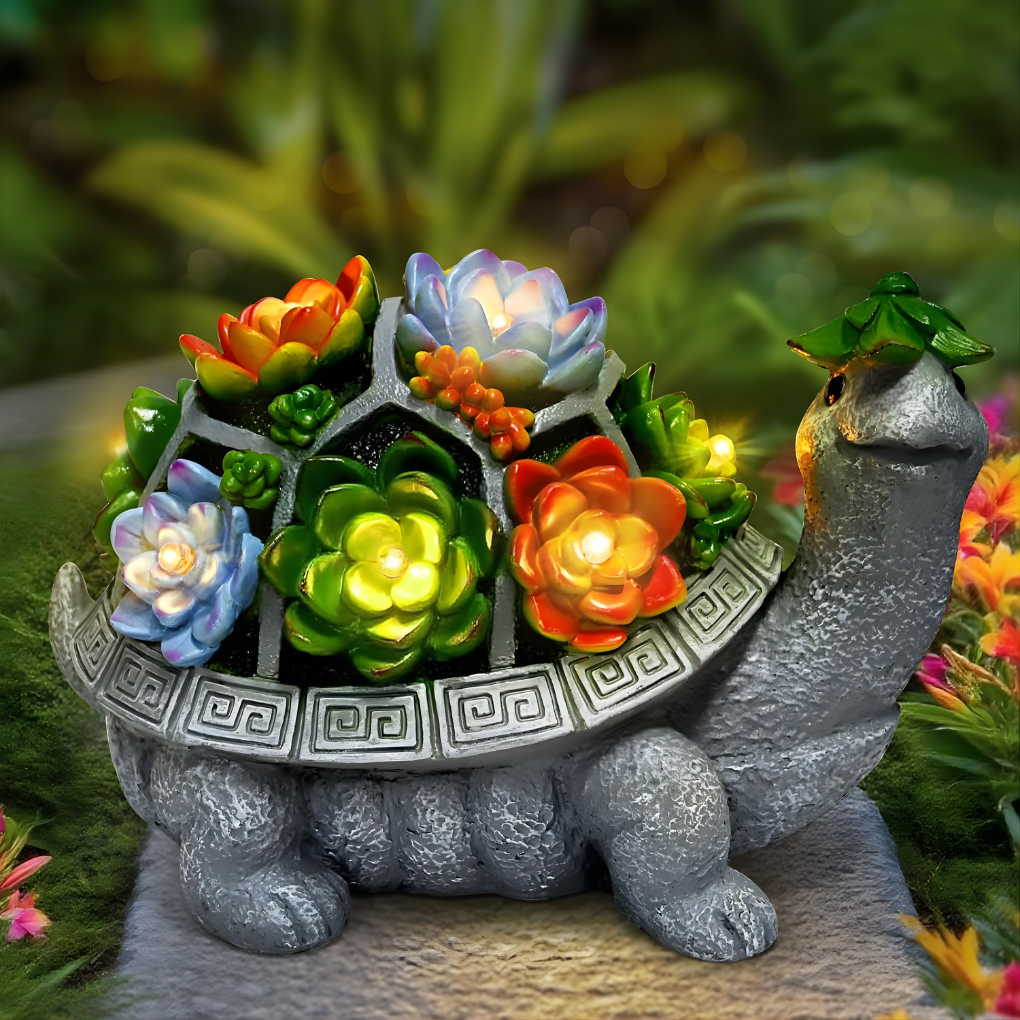 Solar Powered Garden Turtle Statue Light - Fashinoza