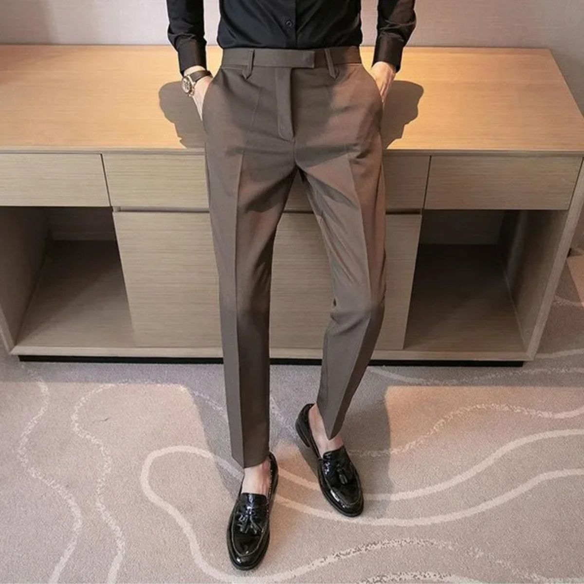 Men's Elegant Business Pants Silicon Fabric