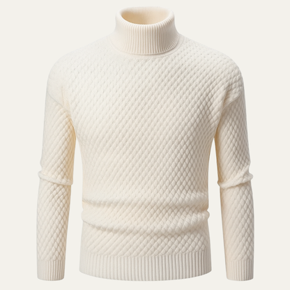 Men's Winter Knit Turtleneck Sweater - Fashinoza