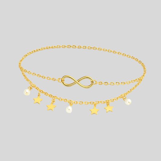 Women's Layered Anklet - Fashinoza