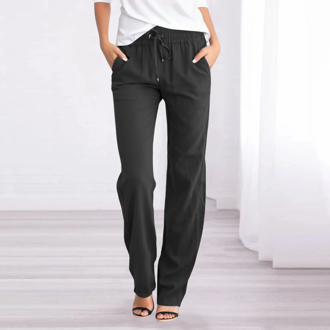 Women's Cotton Linen Trousers - Fashinoza