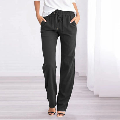 Women's Cotton Linen Trousers - Fashinoza