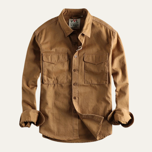 Men's Safari Button Up Shirt - Fashinoza