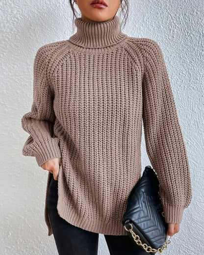 Women's Relaxed Fit Knit Turtleneck Sweater