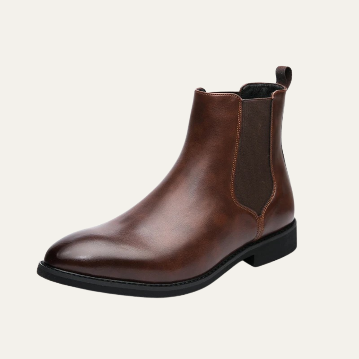 Men's Leather Chelsea Boots Vintage Brown - Fashinoza