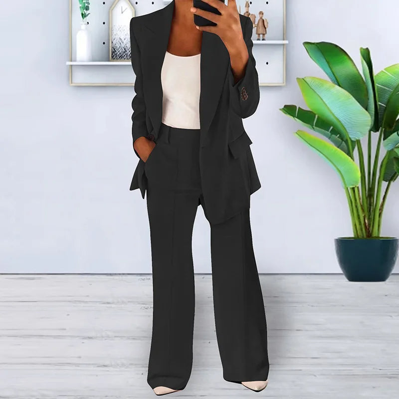 Women's Wide Leg Pantsuit - Fashinoza
