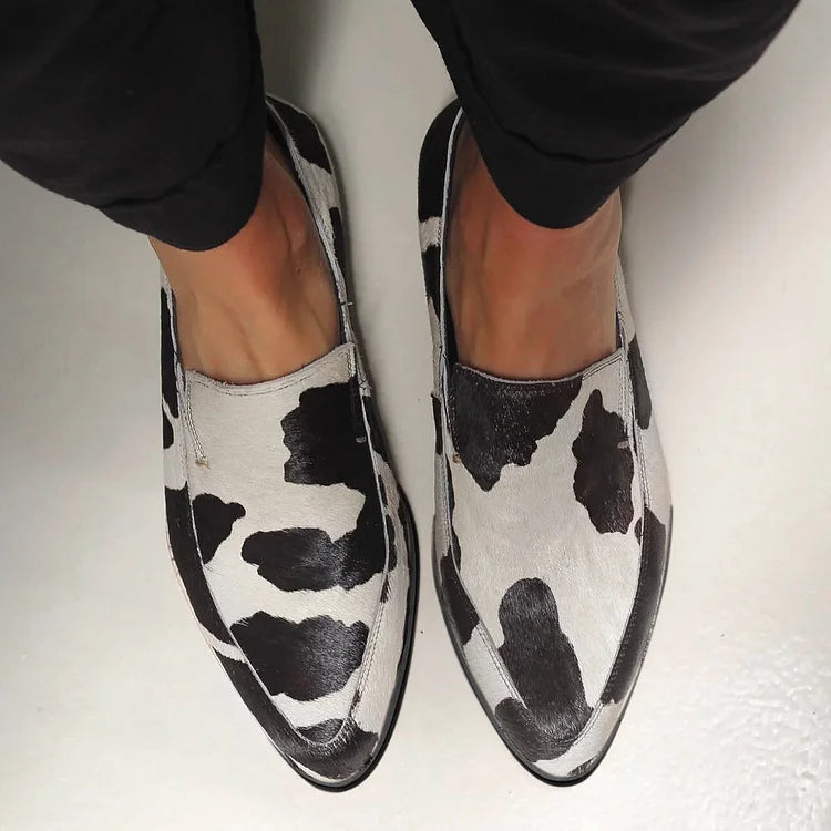 Women's Leather Loafers Small Heel