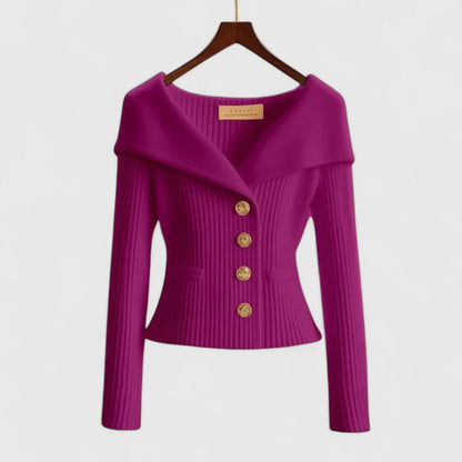 Delphine | Off-Shoulder Knit Blazer