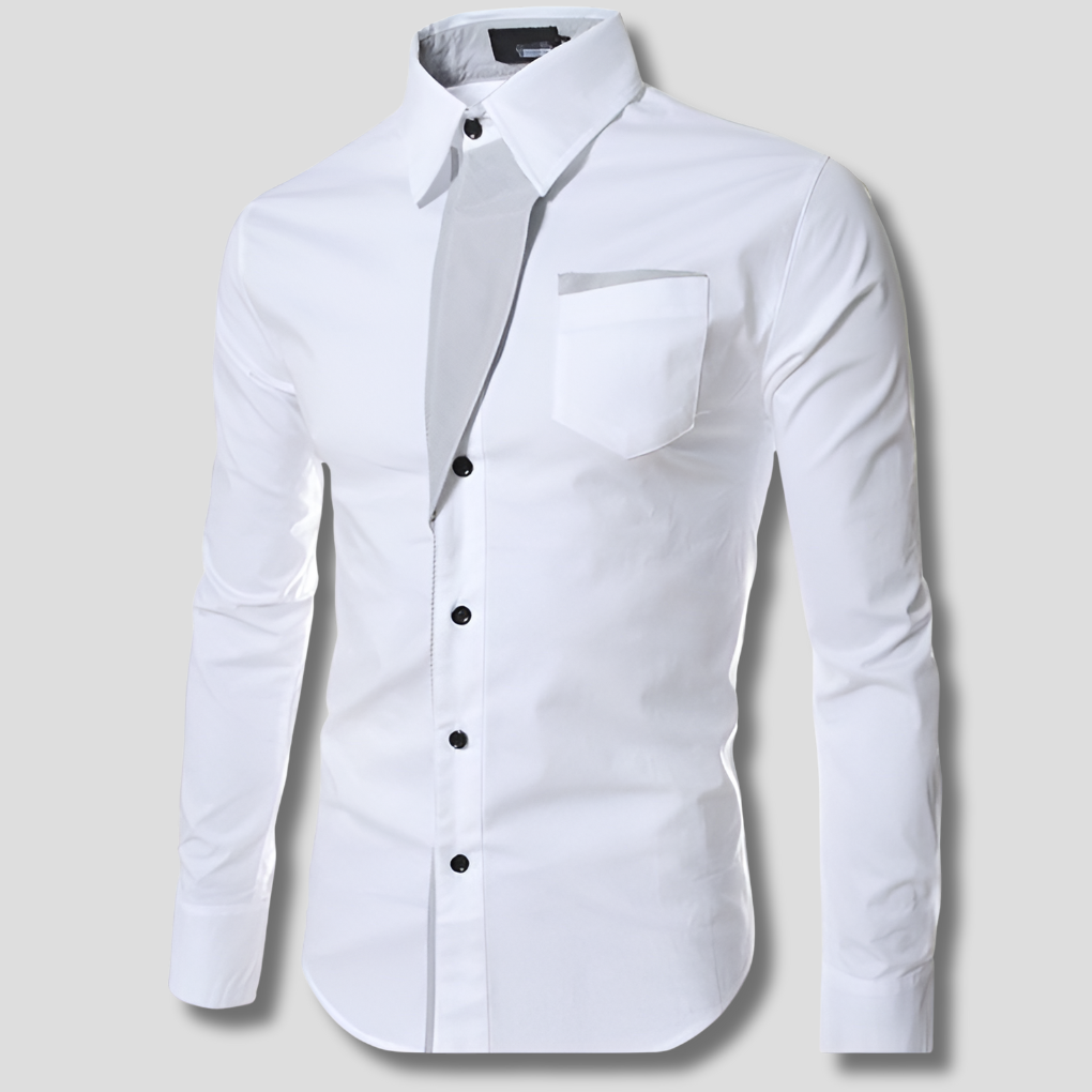 Men's Cotton Long Sleeve Dress Shirt Classic Design
