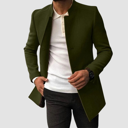 Men's Classic Long Coat Timeless Elegance - Fashinoza