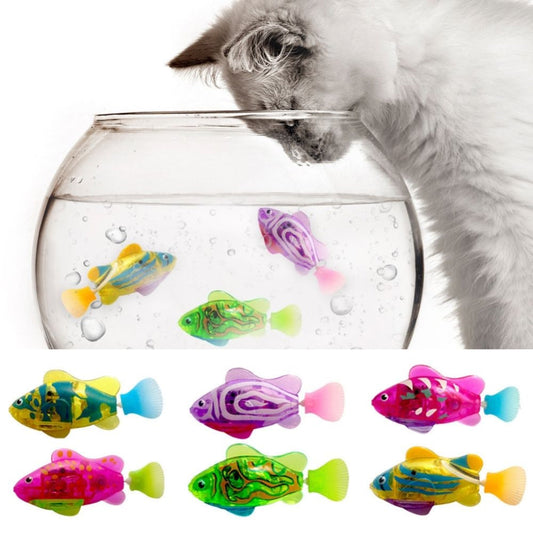 Interactive Cat Toy Set Realistic Swimming Motion Light - Fashinoza