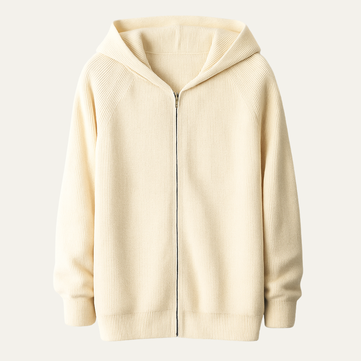 Men's Merino Wool Zipped Sweater Soft - Fashinoza