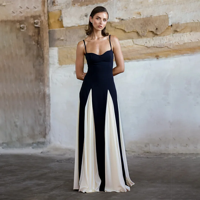 Elegant Two-Tone Evening Gown
