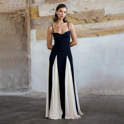 Elegant Two-Tone Evening Gown