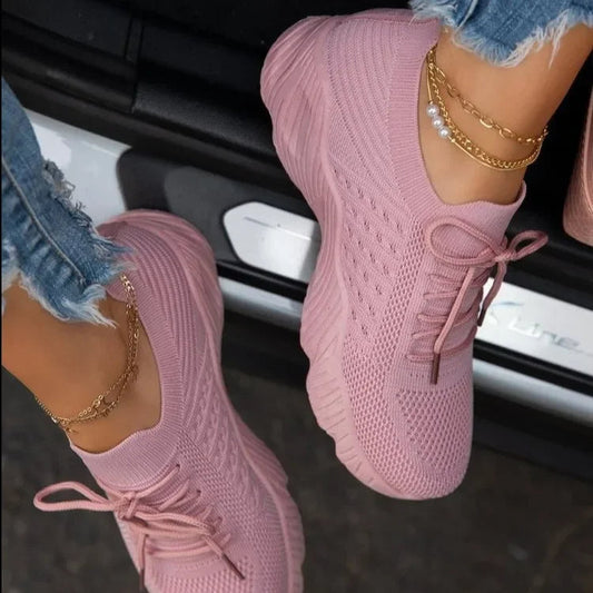 Women's Lightweight Mesh Sneakers - Fashinoza