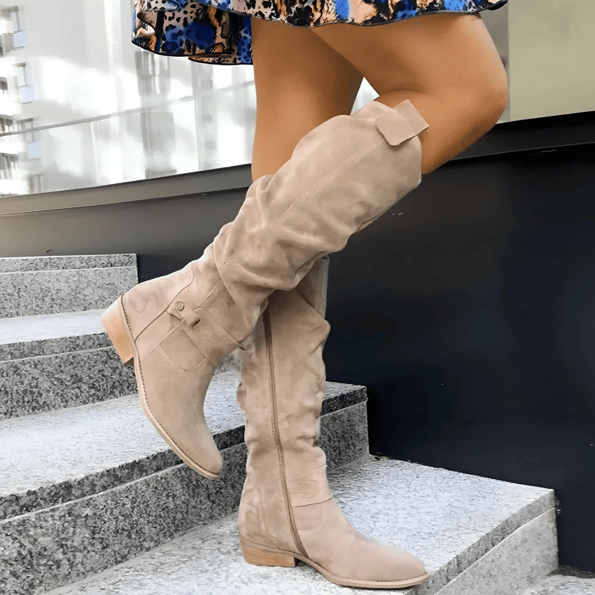 Women's Knee High Slouch Boots - Fashinoza