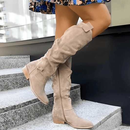 Women's Knee High Slouch Boots - Fashinoza